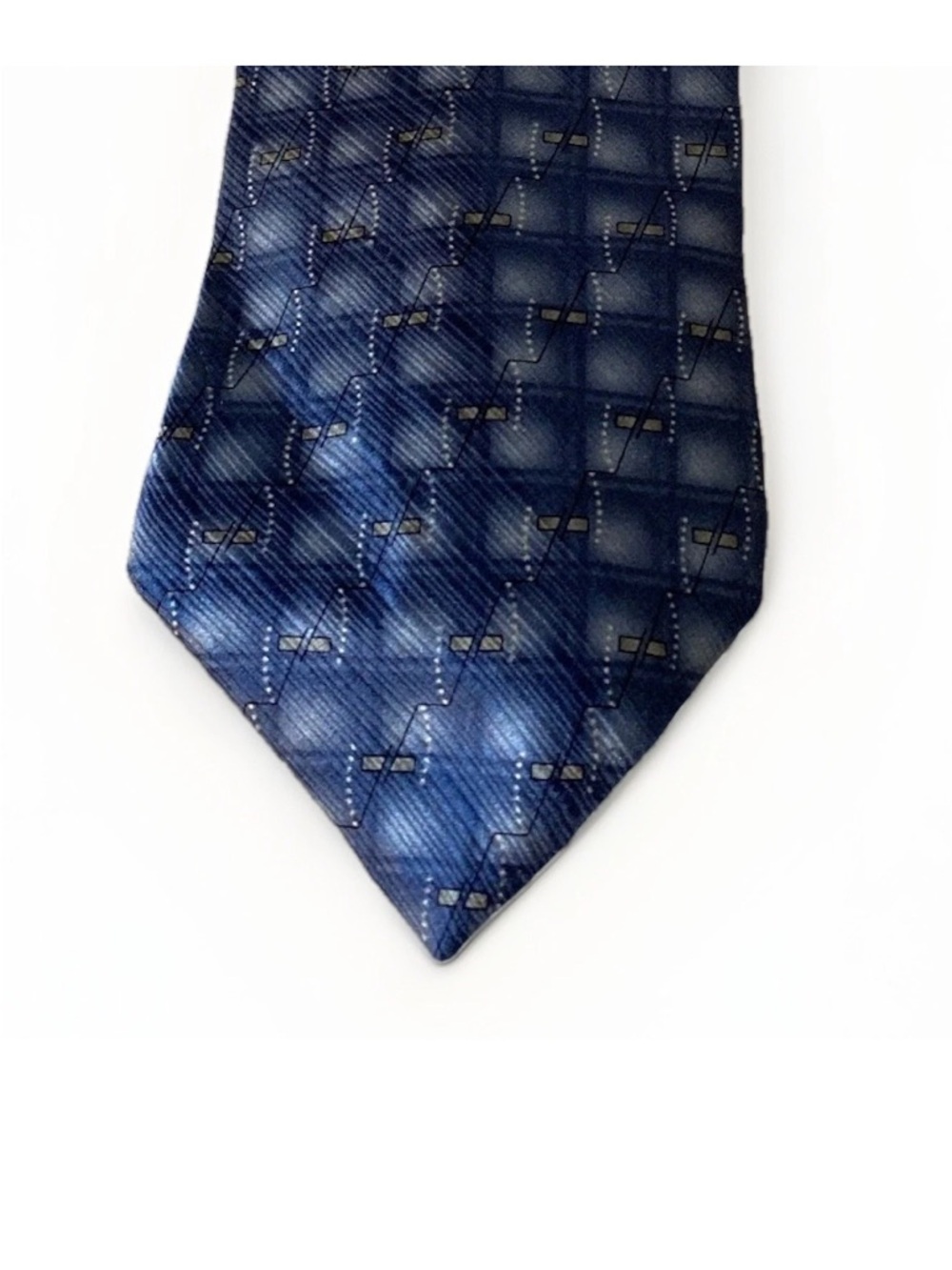 Arrow Navy Blue Geometric Pattern Men's Tie